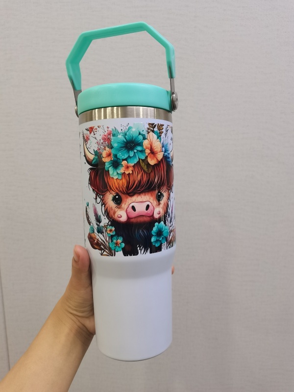 NEW US RTS 30oz Sublimation Blank Mug with Colored Flip Lid Free Shipping (20PCS)