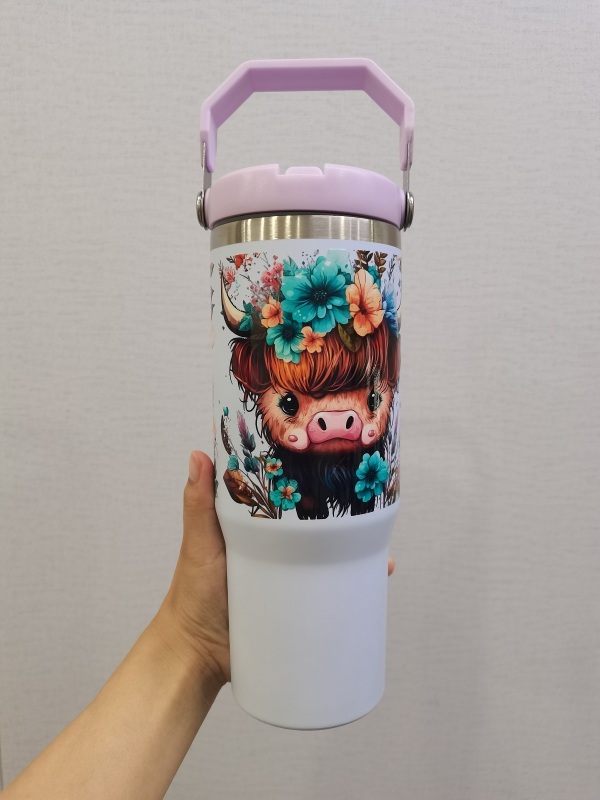 NEW US RTS 30oz Sublimation Blank Mug with Colored Flip Lid Free Shipping (20PCS)