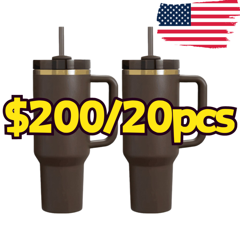 NEW US RTS 40oz Copper Plated Chocolate Tumbler Mugs for Laser Free Shipping (20PCS)