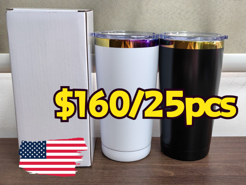 NEW US RTS 20oz Rainbow Plated Macaron Travel Mug for Laser Free Shipping (25PCS)