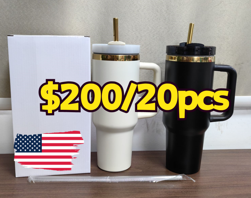 NEW US RTS 40oz Copper Plated Tumbler Mugs for Laser Free Shipping (20PCS)