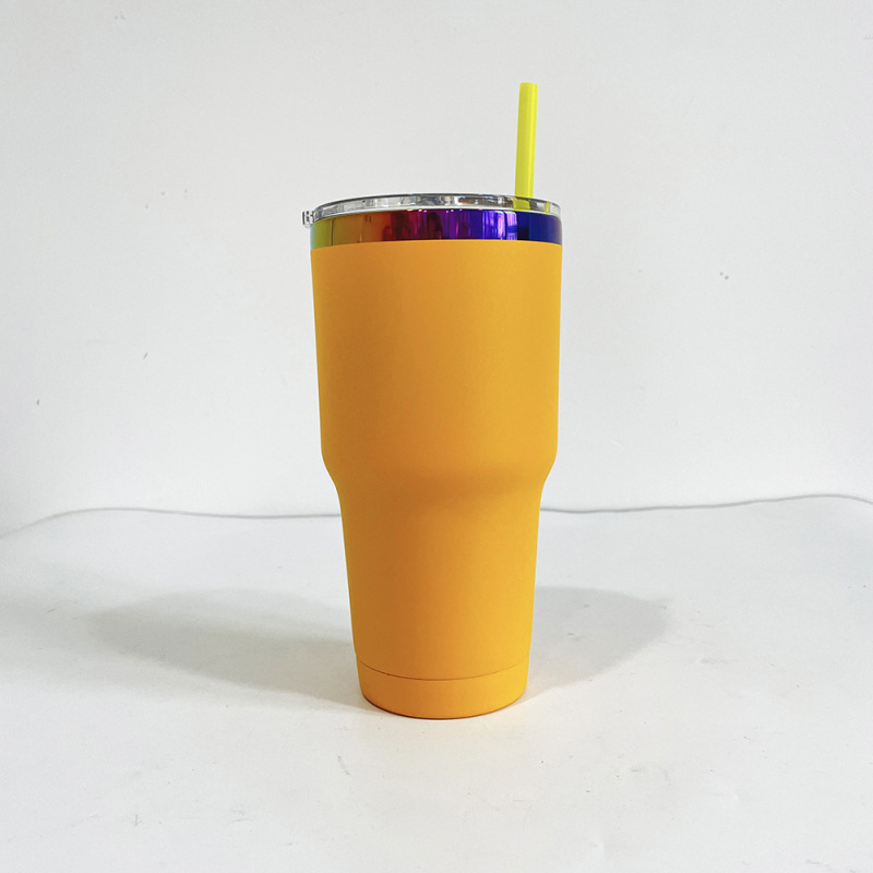 US RTS 30oz Rainbow Plated Travel Mug Tumbler for Laser Free Shipping (25PCS)