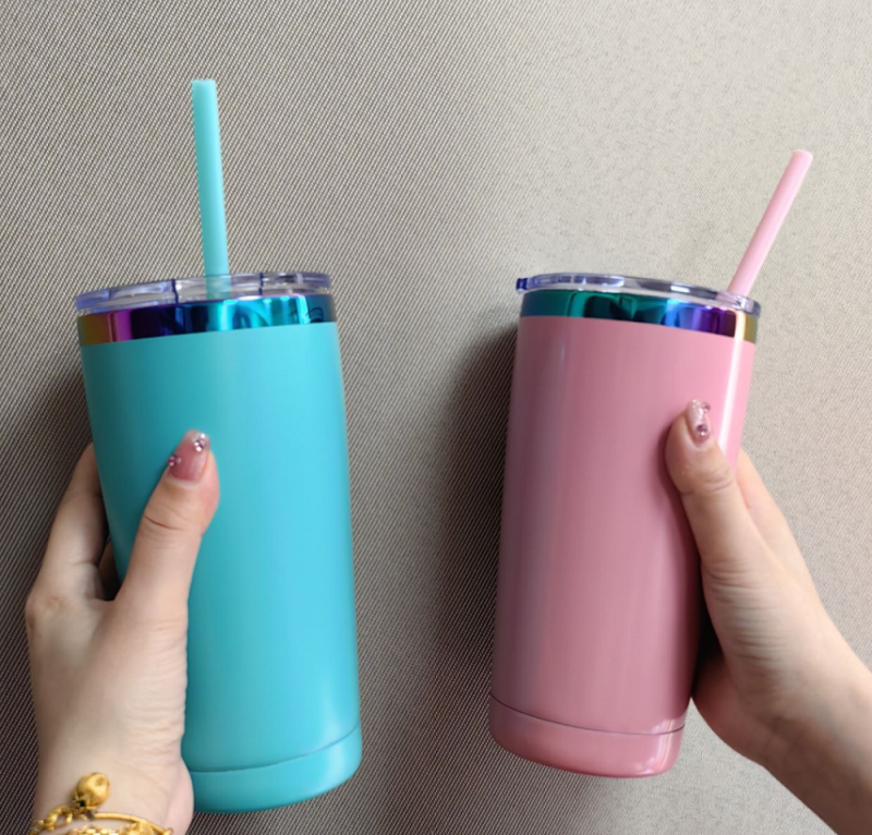 NEW US RTS 20oz Rainbow Plated Macaron Travel Mug for Laser Free Shipping (25PCS)