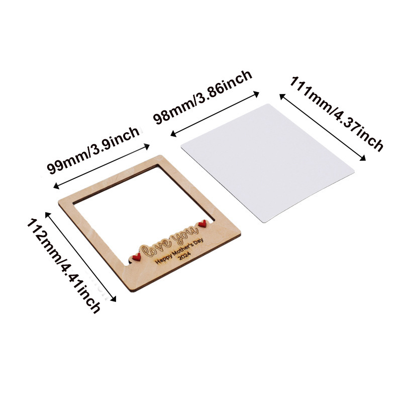 NEW RTS Sublimation Magnetic MDF Photo Frame Blank Gift for Father's Day Free Shipping (25pcs/50pcs)