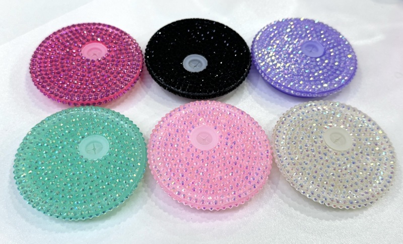 RTS Colored Rhinestone Lid/Tops fit 16oz & 20oz Glass Can Free Shipping (25pcs/50pcs)