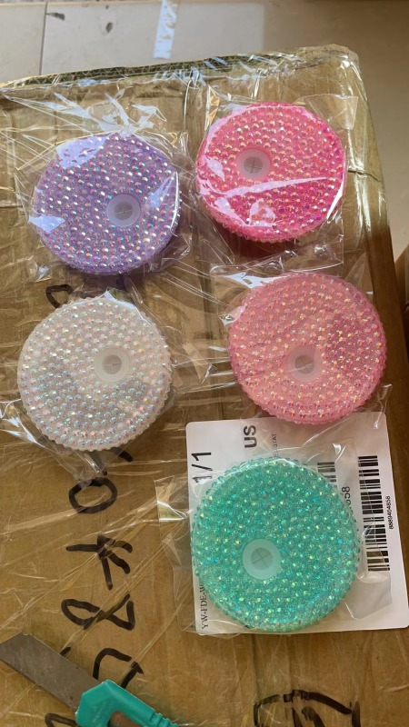 RTS Colored Rhinestone Lid/Tops fit 16oz & 20oz Glass Can Free Shipping (25pcs/50pcs)