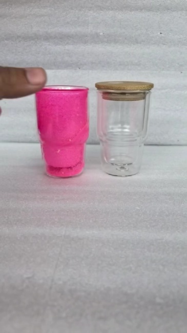 NEW 3oz Sublimation Snowglobe Pre-drilled Double Walled Shot Glass with Plug Free Shipping (25pcs/50pcs)