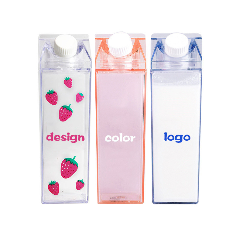 China RTS 500ml/1000ml Plastic Milk Bottle Cup Acrylic Bottle Free Shipping (40PCS/80PCS)
