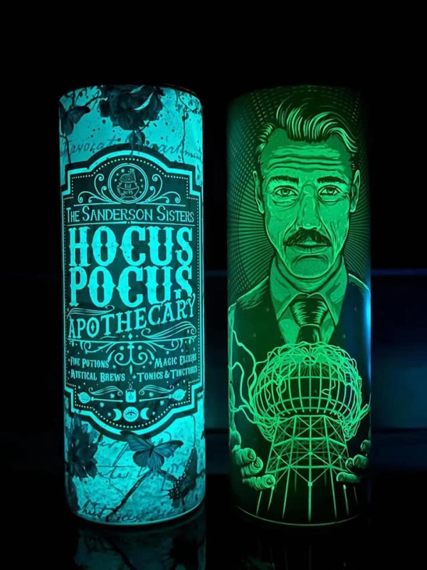 US RTS 20oz Sublimation Glow in Dark White to Green Tumbler (25PCS)