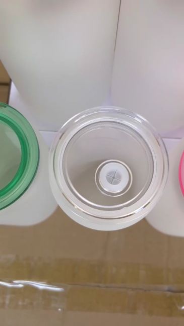 RTS Transparent Colored Lid/Tops fit 16oz & 20oz Glass Can Free Shipping (50pcs/100pcs))