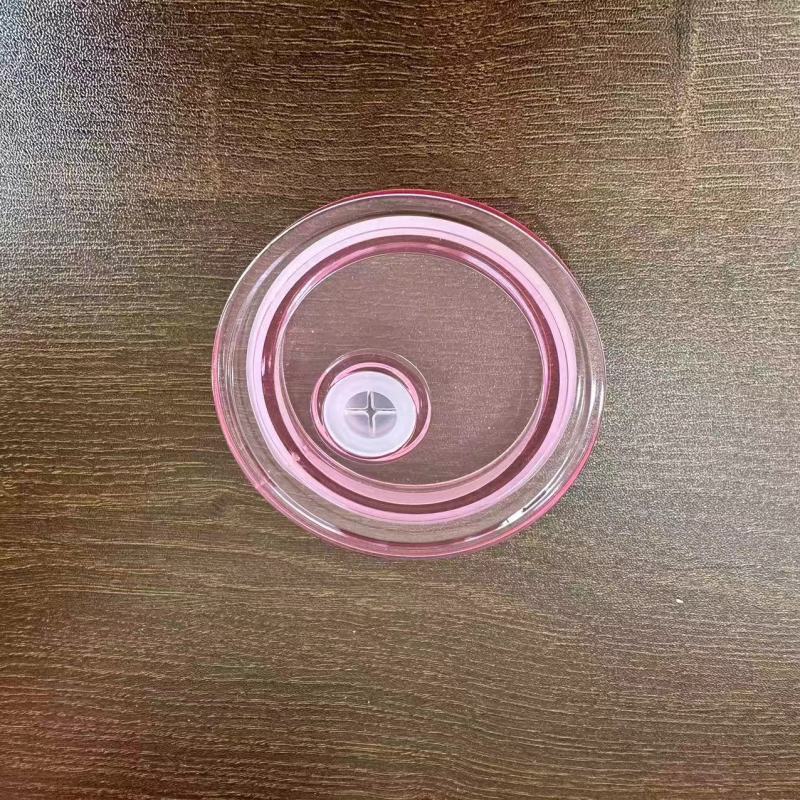 RTS Transparent Colored Lid/Tops fit 16oz & 20oz Glass Can Free Shipping (50pcs/100pcs))