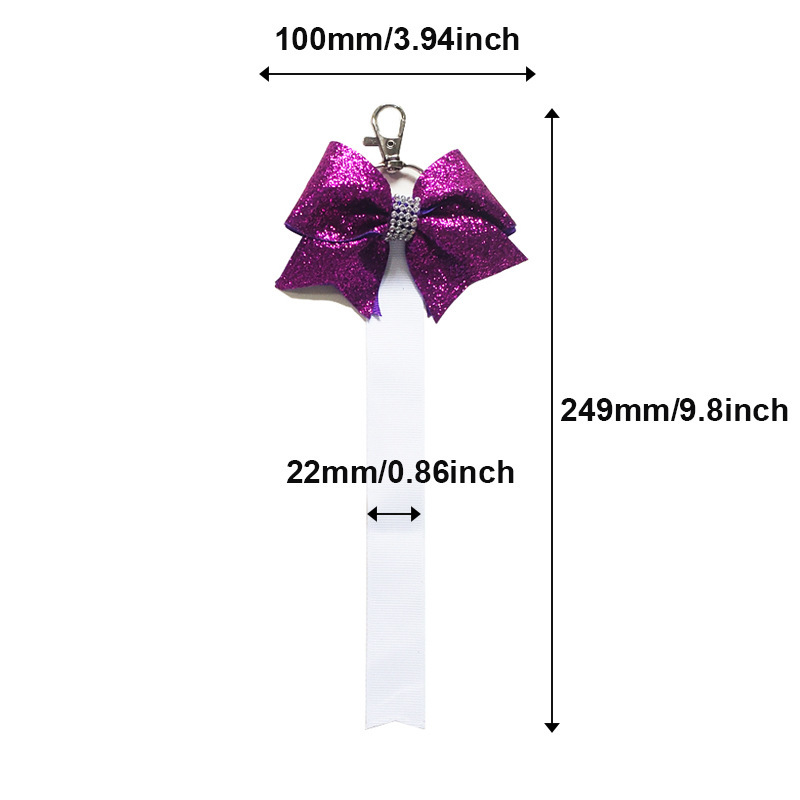 NEW RTS Sublimation Blank Bow Shape Keychain Free Shipping (50pcs/100pcs)