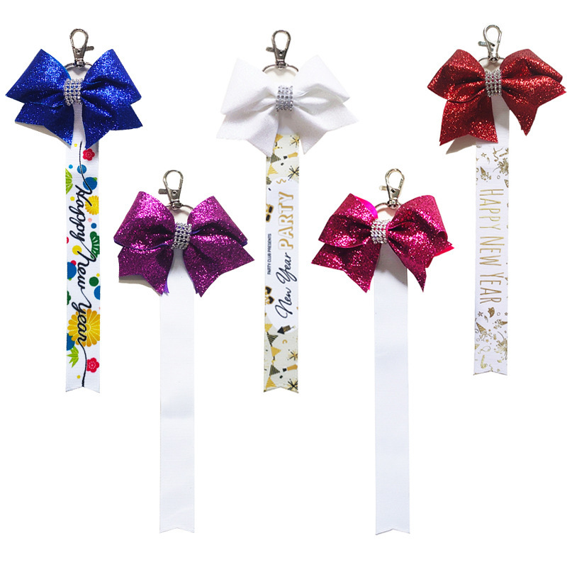 NEW RTS Sublimation Blank Bow Shape Keychain Free Shipping (50pcs/100pcs)