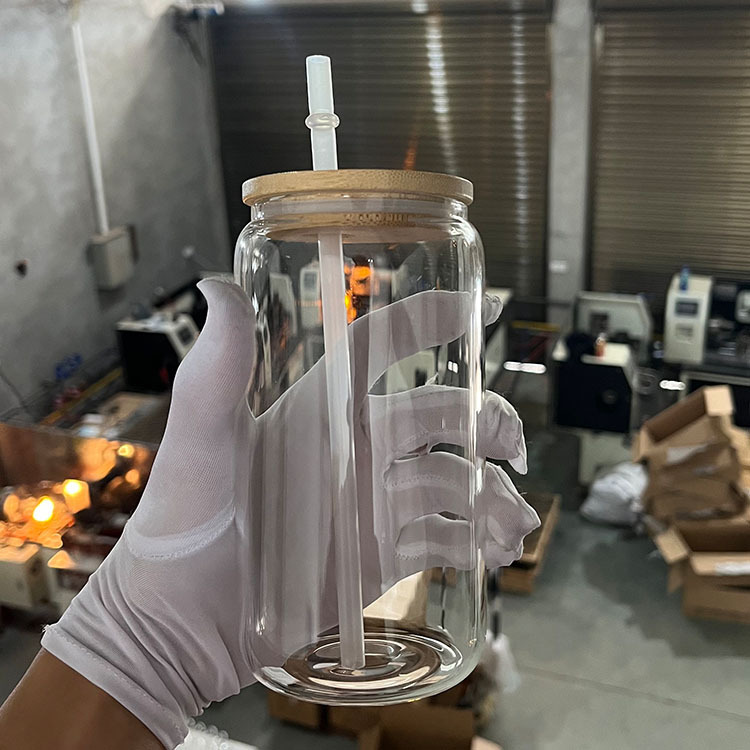 US RTS 16oz Sublimation Frosted/Clear Glass Libby Can Cup Free Shipping (25PCS/50PCS)