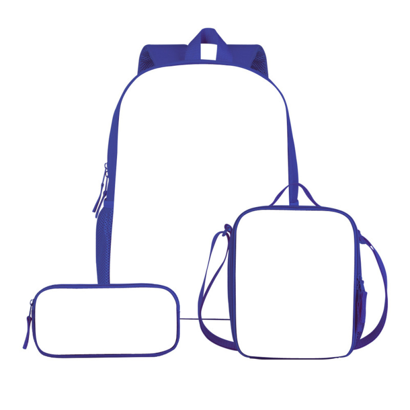 RTS Sublimation Blank Kids' Schoolbag Lunch Bag Pencil Bag 3pcs in 1 set Free Shipping  (10sets/20sets)