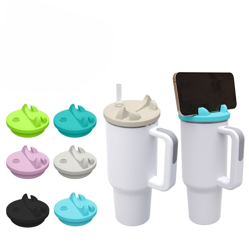 RTS Portable Silicone Leak-proof Lid for 30oz/40oz Tumblers Silicone Phone holder Cup Lids Mix Colors Free Shipping  (10pcs/20pcs)