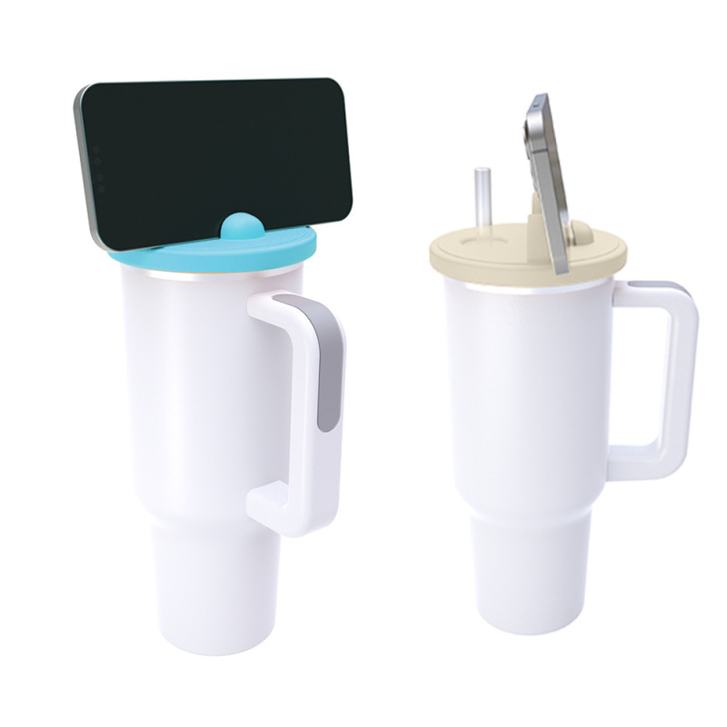 RTS Portable Silicone Leak-proof Lid for 30oz/40oz Tumblers Silicone Phone holder Cup Lids Mix Colors Free Shipping  (10pcs/20pcs)