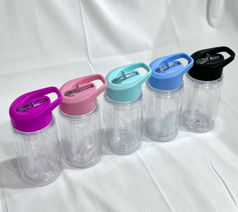China RTS 10oz Double Walled Plastic Kids Cups Free Shipping (with hole and plugs) (25PCS)