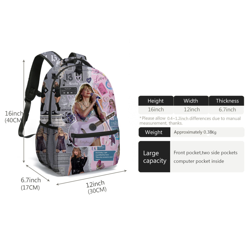 RTS 16inch Schoolbag Backpack Bag Free Shipping  (5pcs/10pcs)