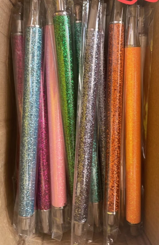 RTS Glitter Ballpoint Resin Epoxy Pen Colorful Bling Gift Ink Pens 34 colors available Free Shipping (50pcs/100pcs)