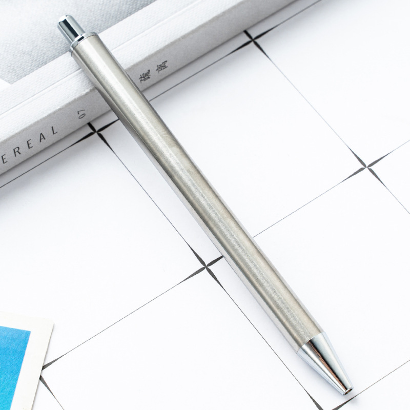 RTS White Ballpoint Pen Gift Ink Metal Pens Non Sub Free Shipping (50pcs/100pcs)