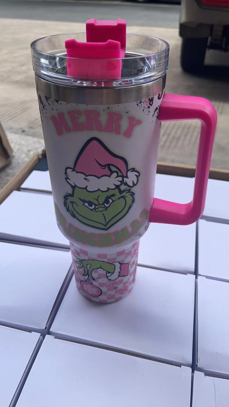 NEW China RTS 40oz Grinch Tumblers Stainless Steel Tumbler Free Shipping (12PCS/20PCS)