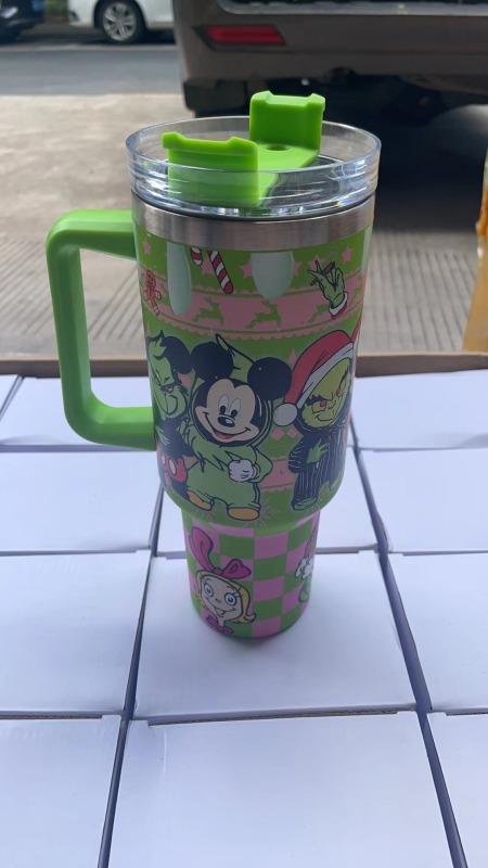NEW China RTS 40oz Grinch Tumblers Stainless Steel Tumbler Free Shipping (12PCS/20PCS)