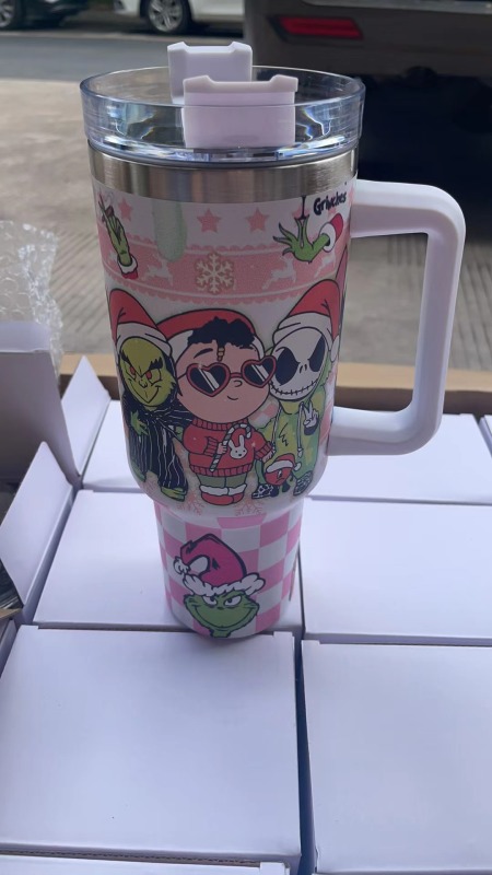 NEW China RTS 40oz Grinch Tumblers Stainless Steel Tumbler Free Shipping (12PCS/20PCS)