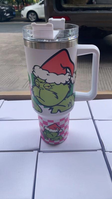 NEW China RTS 40oz Grinch Tumblers Stainless Steel Tumbler Free Shipping (12PCS/20PCS)