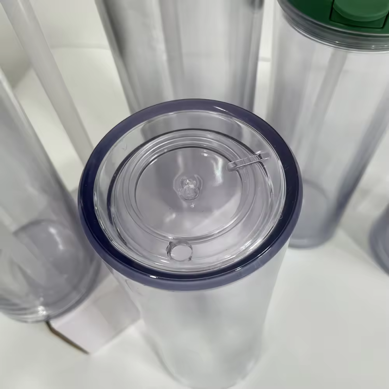 NEW China 24oz Acrylic Predrilled Snow Globe Tumbler Plastic Snowglobe Bottle with Leakproof Lid with Hole and Plug(20pcs/40pcs)