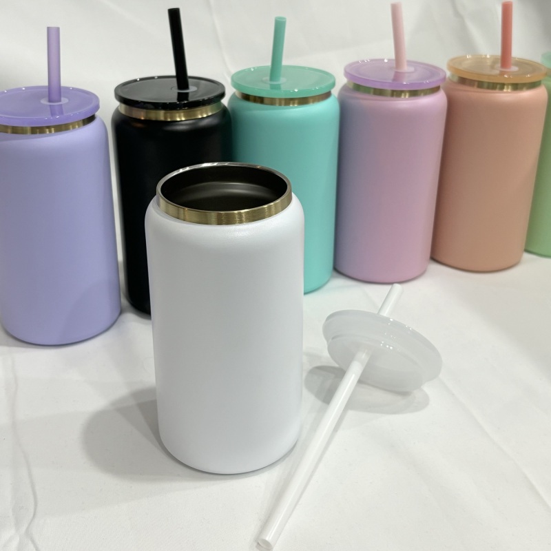 China RTS 16oz Powder Coated Copper Plated Can Stainless Steel Free Shipping (25PCS)