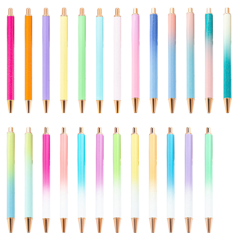 RTS Glitter Ballpoint Resin Epoxy Pen Colorful Bling Gift Ink Pens 34 colors available Free Shipping (50pcs/100pcs)