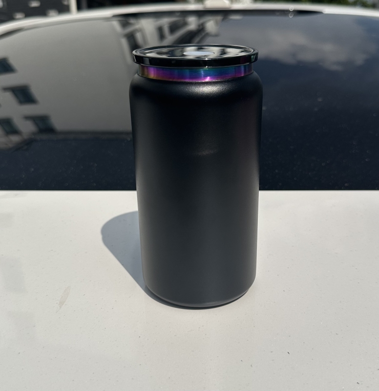 China RTS 16oz Powder Coated Rainbow Plated Can Stainless Steel Free Shipping (25PCS)