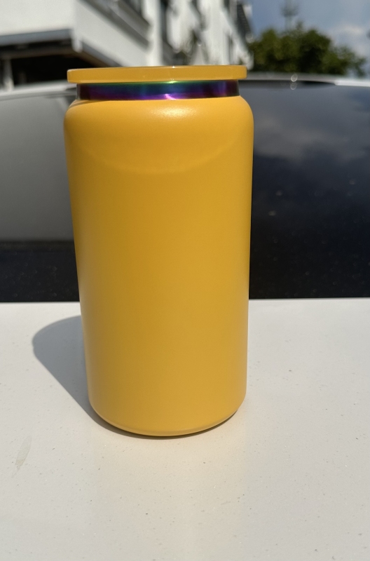 China RTS 16oz Powder Coated Rainbow Plated Can Stainless Steel Free Shipping (25PCS)