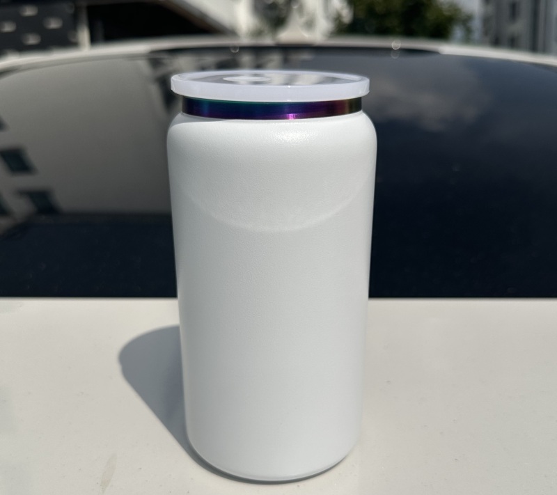 China RTS 16oz Powder Coated Rainbow Plated Can Stainless Steel Free Shipping (25PCS)