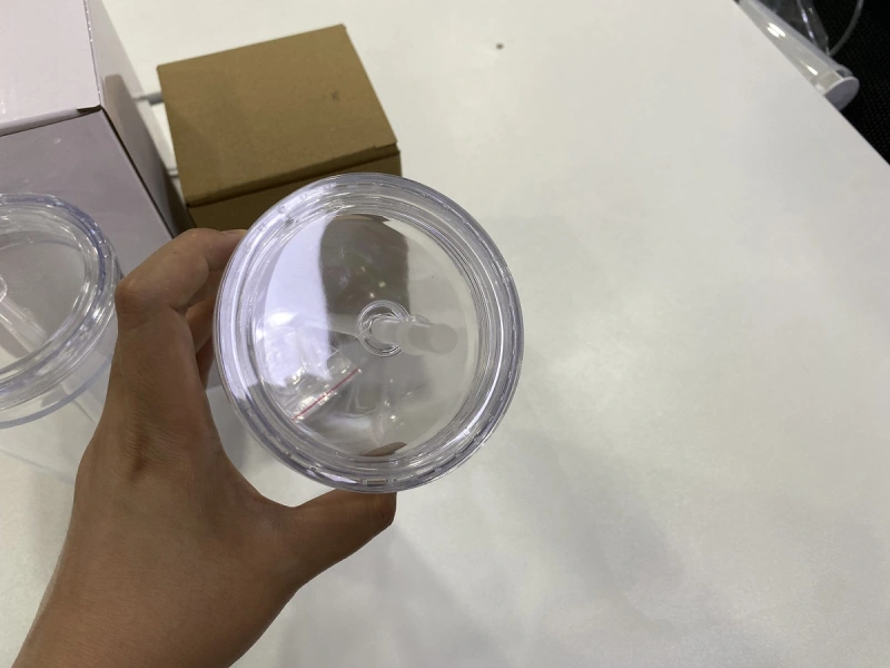 China RTS 16oz & 24oz Double Walled Snowglobe Acrylic Plastic Cups Free Shipping (with hole and plugs) (40PCS)