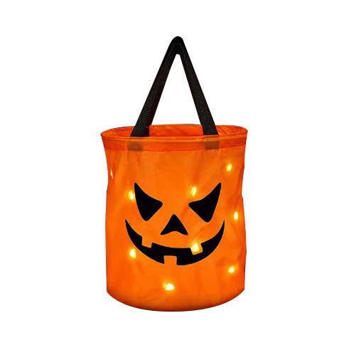 Halloween Pumpkin Candy Bag with LED Light for Halloween Free Shipping (50PCS)