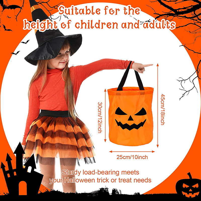 Halloween Pumpkin Candy Bag with LED Light for Halloween Free Shipping (50PCS)