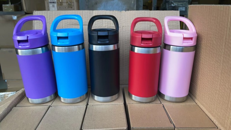 NEW China RTS Stainless Steel 12oz YT Kids Tumblers with Handle Lid Free Shipping (25PCS/50PCS)
