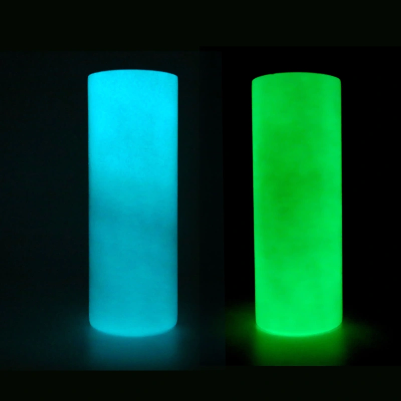 NEW US RTS 20oz Sublimation Glow in Dark Tumbler Glossy Finish & Flat Edge Bottom (25PCS)