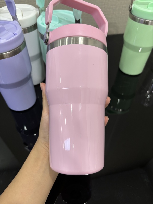 NEW US RTS Sublimation Macarons 20oz Kids Tumblers with Carry Handle Free Shipping (25PCS)