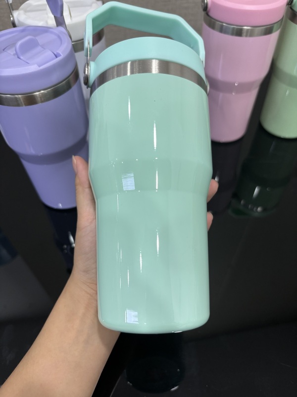 NEW US RTS Sublimation Macarons 20oz Kids Tumblers with Carry Handle Free Shipping (25PCS)