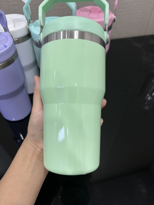 NEW US RTS Sublimation Macarons 20oz Kids Tumblers with Carry Handle Free Shipping (25PCS)