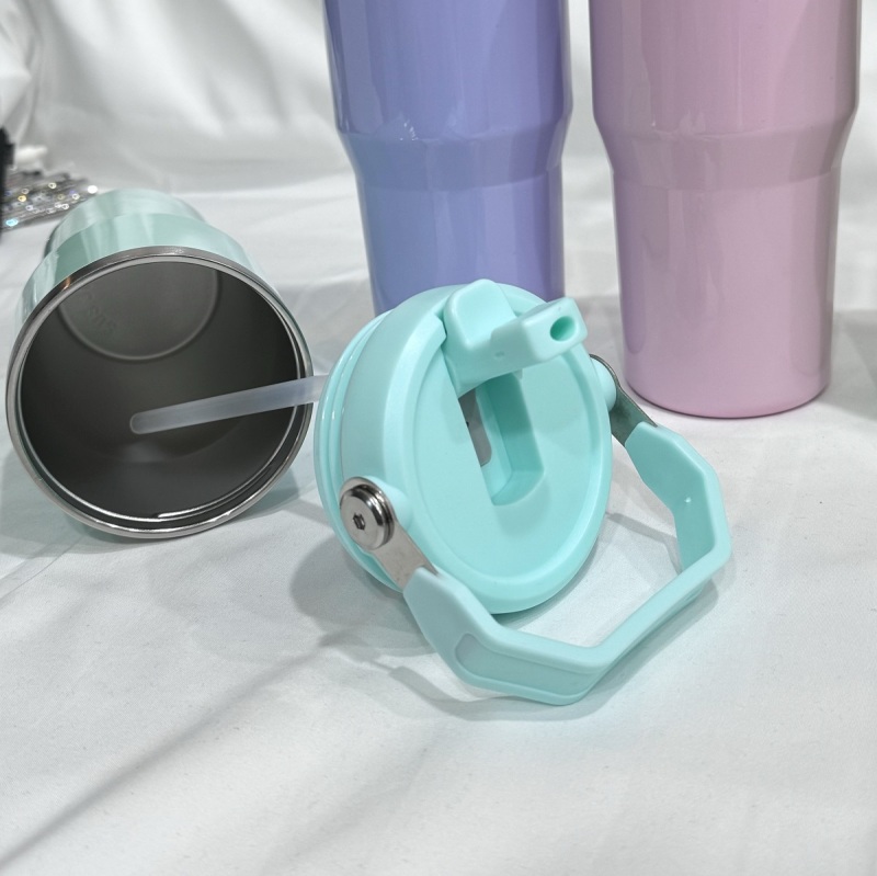 NEW US RTS Sublimation Macarons 20oz Kids Tumblers with Carry Handle Free Shipping (25PCS)