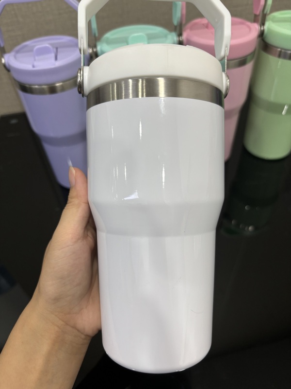 NEW US RTS Sublimation Macarons 20oz Kids Tumblers with Carry Handle Free Shipping (25PCS)