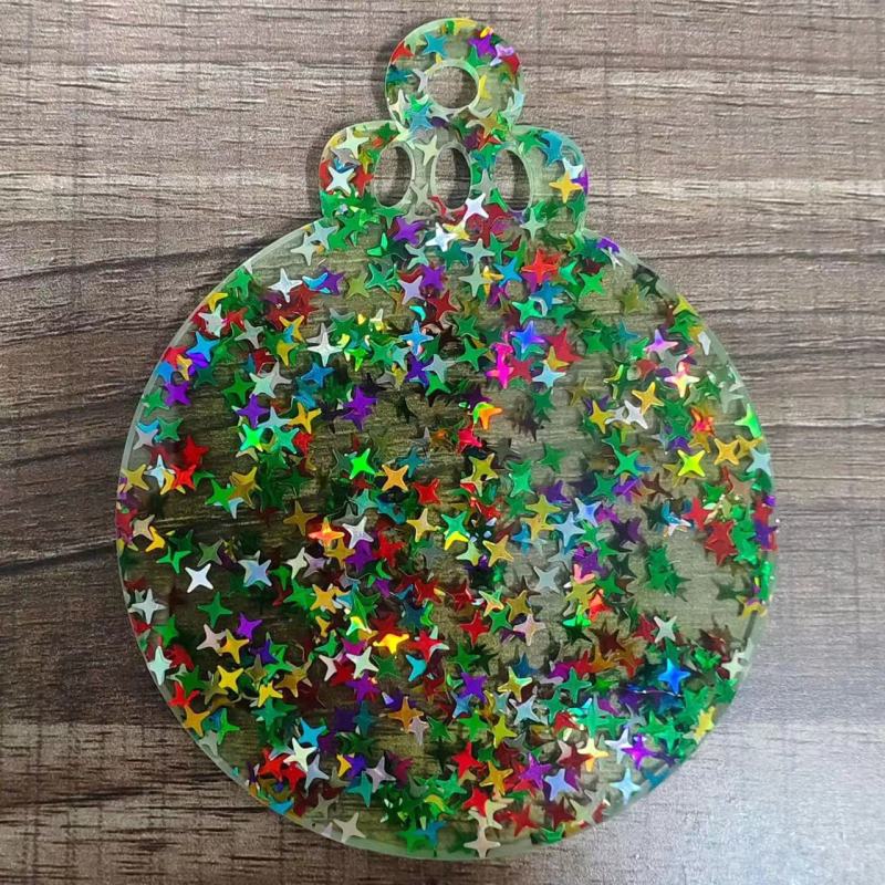 RTS  Glitter acrylic pendant  for Wraps Gift Free Shipping (50pcs/60PCS)