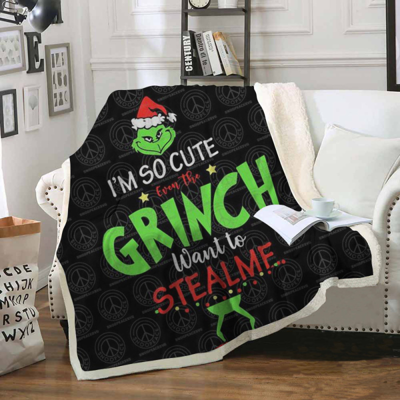 China RTS Grinch Blankets Sherpa/ Flannel Fabric with Different Sizes Free Sea Shipping (10pcs/20pcs)