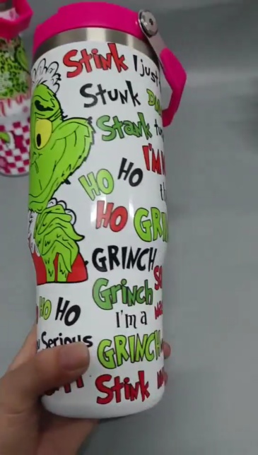 NEW China RTS 30oz Grinch Tumblers Stainless Steel Tumbler Free Shipping (20PCS)
