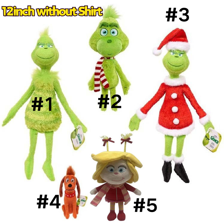 NEW RTS Grinch Doll with Sublimation Cloth Gift Decoration Free Shipping  (10PCS)