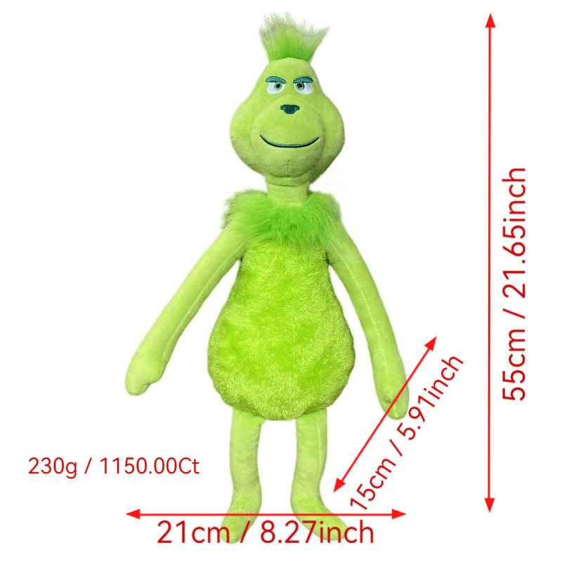 NEW RTS Grinch Doll with Sublimation Cloth Gift Decoration Free Shipping  (10PCS)